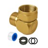 XNTONG 90° Hose Elbow Adapter, Brass 3/4" Garden Hose Connector