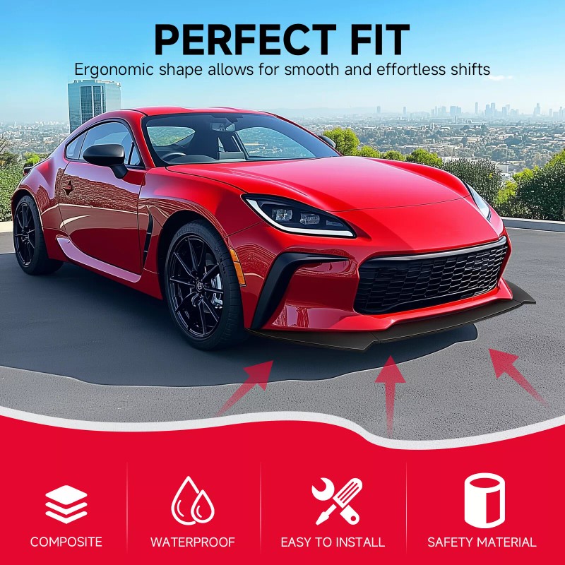 DREAMIZER Black Front Bumper Lip Spoiler Splitter Body Kit For