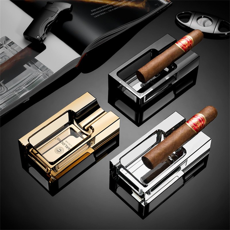CIGARLOONG Cigar Ashtray Glass for Outdoors Patio Home Office Use,Gift
