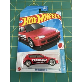 Hot Wheels 2024 HOT WHEELS ‘92 HONDA CIVIC EG HW J-IMPORTS 4/10 RED NEW FOR MAINLINE