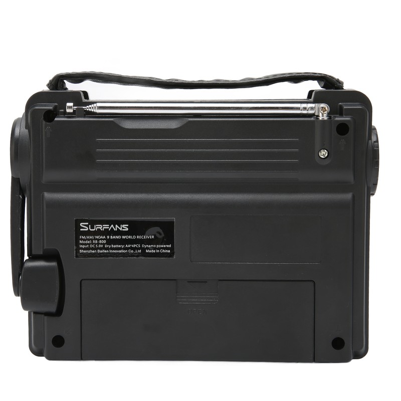 Crank Radio Portable FM AM WB Band Multi Powered Emergency