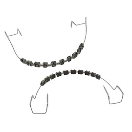 1 Pack Orthodontic Practice Training Bracket Set – Reusable Metal Bracket, Archwire & Elastic Ligatures for Dental Students (white)