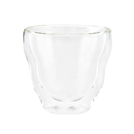 KEYUCA Ripple Double Wall Glass, 7.8 fl oz (200 ml) (Moven/Dishwasher Safe), Wavy Shape for Easy Grip