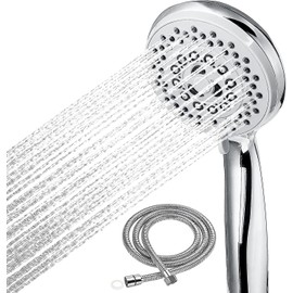 Shoes Lane Anti Kink with 2 Washers Stainless Steel Shower Hose Chrome Pipe Universal Size (1.5 Meter)
