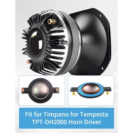 4PCS Replacement Diaphragm Fit for Timpano for Tempesta TPT-RPDH2000 TPT-DH2000 Horn Driver/MUSYSIC MU-D200/Audiopipe APHC-6256/ BLASTKING BDUM280B