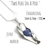 44th anniversary necklace | Two peas in a pod |