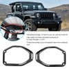 2Pcs Car Carbon Fiber Texture Roof Speaker Ring Cover Trim