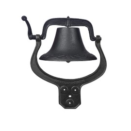 HomVent 13.6'' Cast Iron Farmhouse Dinner Bell, Antique Vintage Style Farmhouse Gate Bell Outdoor for Church School Farm