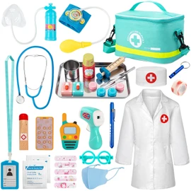 Sundaymot Doctor Kit for Kids 34 Pcs Pretend Playset for Toddlers Doctor kit for Todd