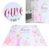 Summer Floral Pattern Shower Curtain with Hook Bathroom Curtain for