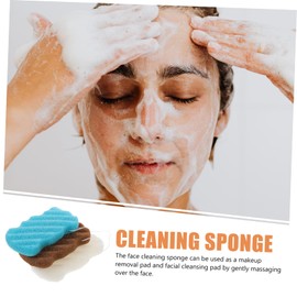 Vaguelly Face Wash Sponges Set Exfoliating Scrubbers for Face Reusable Facial Sponges for Men Women