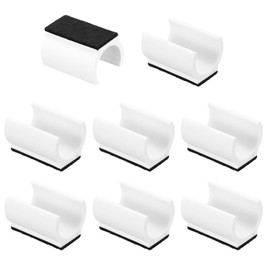 PATIKIL 8pcs Rectangle Chair Leg Cover with Felt Pad, 25mm Slide Smoothly No Scratches No Noise Furniture Feet Hardwood Protectors Tips Floor Glides Tubing Caps for Office,White Black