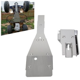 KUAFU Full Chassis Glide & Swing Arm Skid Plate Gaurd Combo Compatible with Yamaha Raptor 700 700R 2006-2020 ATV