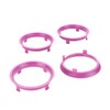 LST 4 x centring rings, spacer rings, magenta for alloy