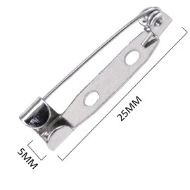 100 Pcs Rectangle Brooch Backs Bar Brooch Pin Back Multifunctional Safety Pin Clasp for DIY Crafts Apparel Jewelry（Gold + Silver）