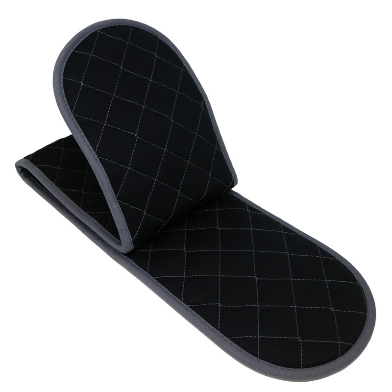 Clay Roberts Oven Gloves, Black, Double Oven Mitts, Heat Resistant