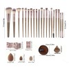 42 Pcs Brochas Maquillaje Profesional Esponjas Neceseres