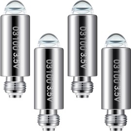 Funtery 4 Pcs Halogen Replacement Bulbs Compatible with Welch Allyn, 3.5v Lamp 03100-U Otoscope Lamp