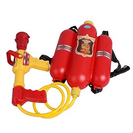 GracesDawn Fireman Toys Backpack Watergun Blaster Extinguisher with Nozzle and Tank Set Children Outdoor Water Toy