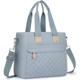 Insulated Lunch Box for Women & Men - Large Thermal Lunch Bag Women with Removable Shoulder Strap, Reusable Lunch Cooler Tote Bags Purse for Adults Work, Picnic, Hiking, Beach, Travel, Large, Blue