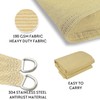 SHADEWIZ Rectangle 8' x 12' Beige Sun Shade Sail Canopy