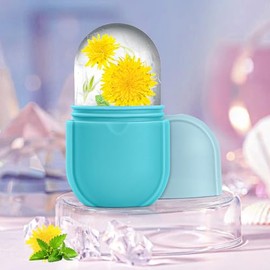 Rodillo de hielo para cara y ojos, rodillo de hielo de belleza facial, herramientas para el cuidado de la piel, cubo facial, masaje facial Gua Sha, mo
