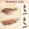 Hsei 2 Pcs Acacia Wood Cutting Board with Handle Wooden