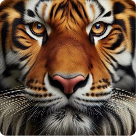 After Dark Crafting Beautiful Bengal tiger 100% waterproof vinyl sticker decal- many sizes available - 2.5 inches