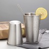 SMLIXE 8 Pack 16oz Stainless Steel Pint Cup,Healthy Unbreakable and