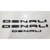 GMC 3pc Gloss Black Door Rear DENALI Emblems Letters 2021-2023