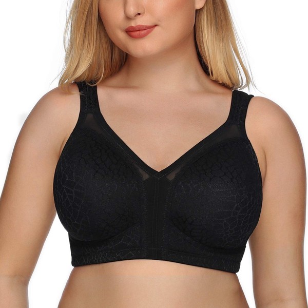 DotVol Women's Full Coverage Minimizer Bra Comfort Wirefree Non Padded