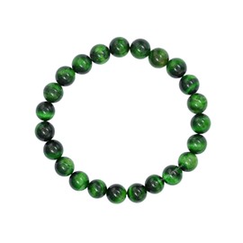 Green Tiger Eye Bracelet for Women Men's Gifts - Protection Healing Crystal Bracelet - 8mm Gemstone Beaded Stretchable Bracelet Pulseras Para Hombres Mujer Stocking Stuffers
