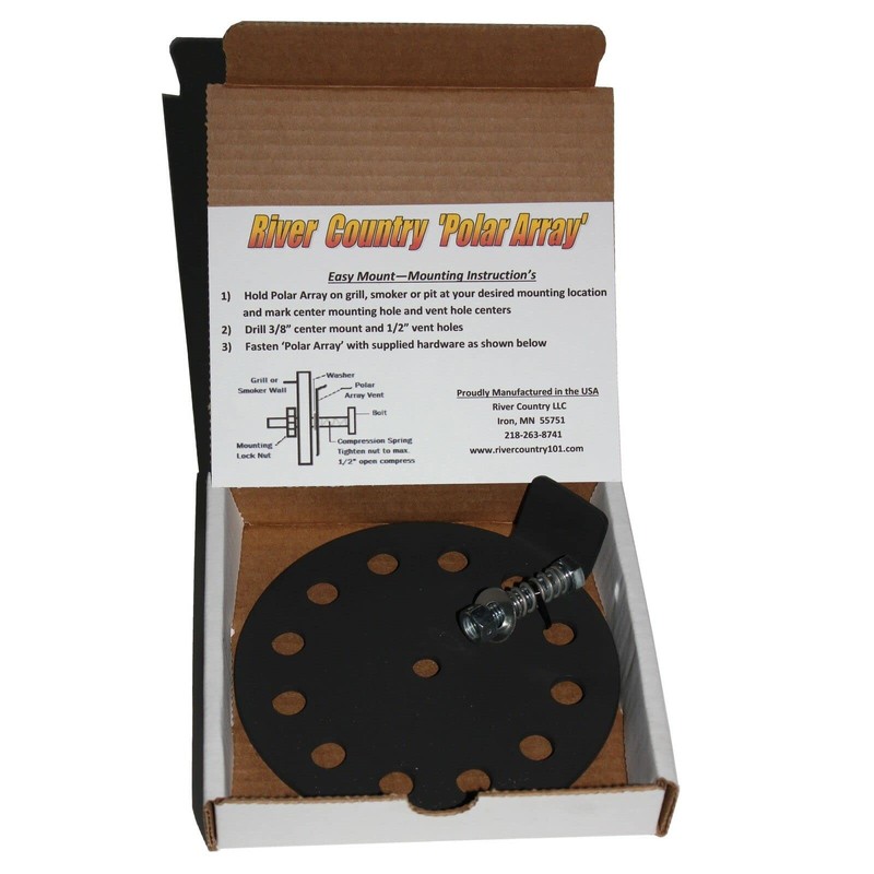 6" Polar Array BBQ Grill, Smoker or Pit Air Venting