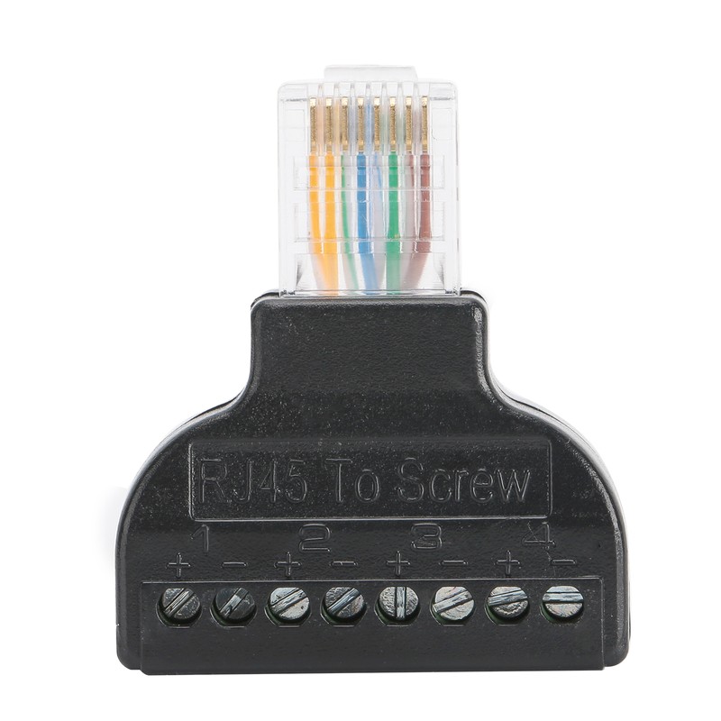 3 Sets RJ45 Male to 8 Pin Screw Terminal Connector
