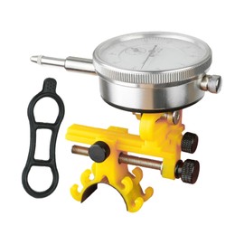 harayaa Heavy Duty Bicycle Wheel Centering Stand, Mini Bike Tire Centering Stand, Bicycle Repair Tools for Bicycle Accessories, Yellow with Pressure Gauge