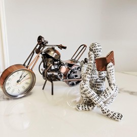 PIGPIGFLY Sculptures,Bookworm Sculpture,Decorative Figures,Reading Figure Statue,Decoration Living Room,Abstract Sculpture,Home Store Decoration,Modern Living Room Ornaments