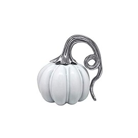 Mariposa Ceramic Heirloom Small Pumpkin with Metal Stem, 6371