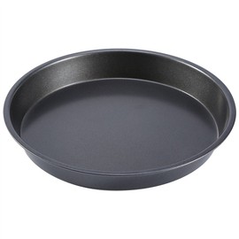 Yosoo 9 pulgadas de hierro fundido Pizza pan-antiadherente alrededor de la bandeja para hornear Pizza Bandeja de plato profundo