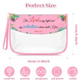Christian Gifts for Women Christian Makeup Bag for Women Bible Verses Cosmetic Bag Inspirational Baptism Birthday Christmas Gifts for Her Sister Mom Aunt Zipper Travel Pouch Zipper Toiletry Pouch