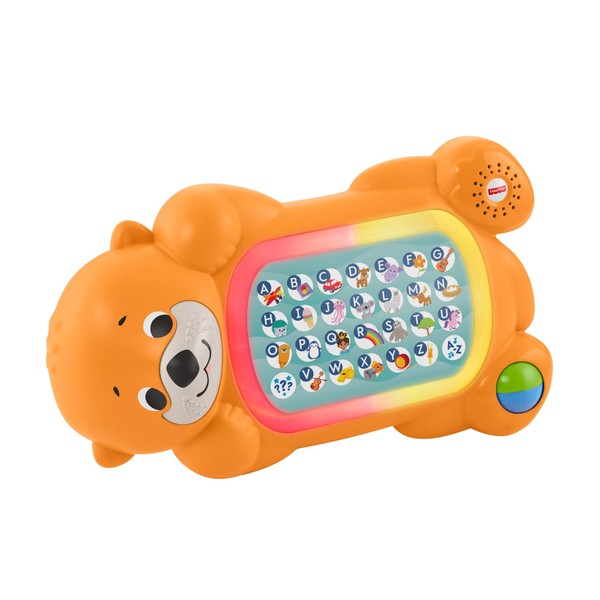Fisher-Price Linkimals A to Z Otter - Interactive Educational Toy with Music and Lights for Baby Ages 9 Months & Up, Multicolor