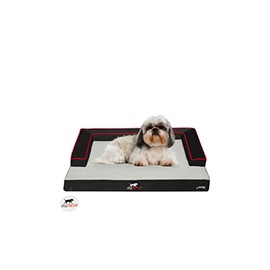 dogPACER Indoor Outdoor Pet Recovery Dog Bed | Multi Element Extreme Joint Support with Cooling Gel | 100% Water Proof and Machine Washable Cover | Medium, Onyx Black