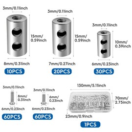 Pack of 60 Wire Rope Clamps, Bow Shape for Steel Cable, Duplex Wire Rope Clamp, Stainless Steel, Bow Clamps, for Cables, Bow Rope Clamp, Bow Shape Stainless Steel, Galvanised Rope Clamp (6 x 10, 7 x