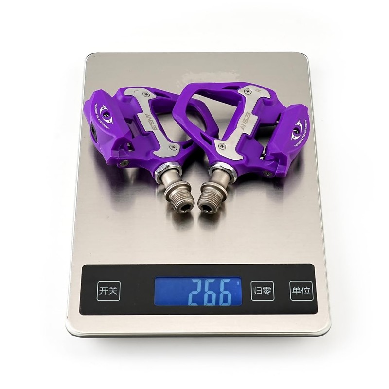ANSJS Road Bike Pedals, Lightweight Clipless Bike Pedals with Cleat