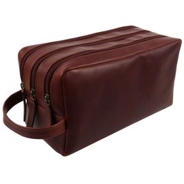 Oakridge Leather Mens Large Washbag/Toiletry Bag