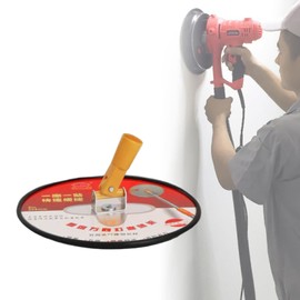 Fenteer Drywall Pole Sander Drywall Polishing Sanding Tool Handheld Aluminum Alloy Wall Sander 9 inch Radial for Painting Projects, Red