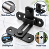 90-Degree Barn Door Latch for Right-Angle Doors – Stainless Steel