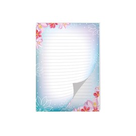 Writing Paper Motif Nature Exotic Flowers Letter Pad for Girls Children and Adults Gift (A4 Pad with 25 Sheets)