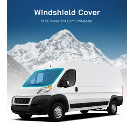 VANNCAMP Windshield Cover for Ram Promaster Van,2014-2026,Insulated Blackout Foldable Windshield Sunshade, AllSeasonGuard
