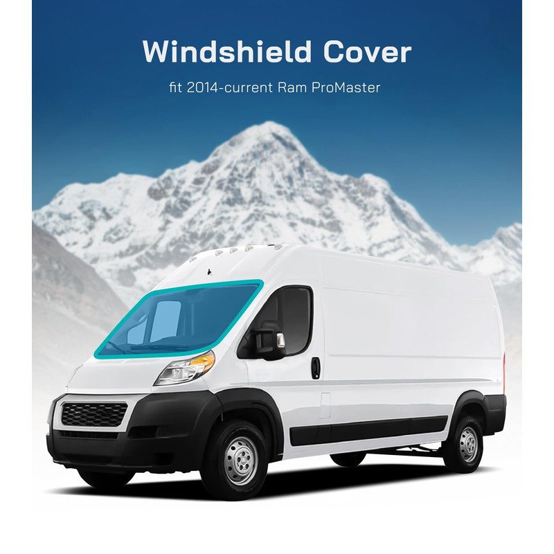 VANNCAMP Windshield Cover for Ram Promaster Van,2014-2026,Insulated Blackout Foldable Windshield