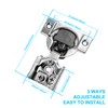 Redunest 1/2 Inch Overlay Soft Close Cabinet Hinges, 20 Pack